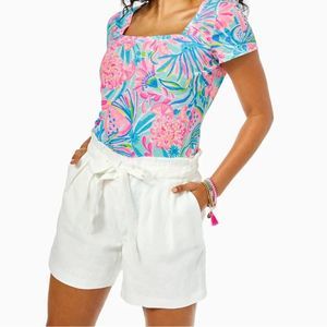 LILLY PULITZER KAYLENE SHORT, RESORT WHITE